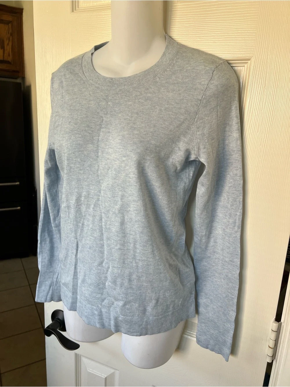 NWT J.Crew Teddie Long-Sleeve Top - Light Blue XS